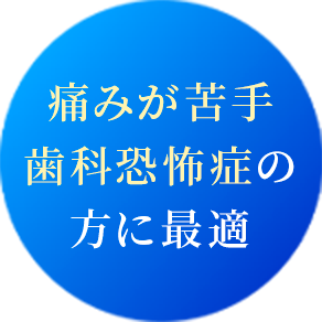 痛みが苦手歯科恐怖症の方に最適